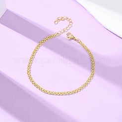 Браслеты из латунной цепочки для женщин&nbsp;BJEW-C140-21G