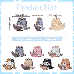 28шт 7 цвета подвески из цинкового сплава с эмалью&nbsp;FIND-BM0001-02