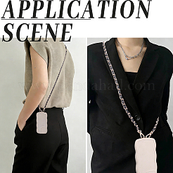 1 chaîne de sac à main en alliage et cuir PU&nbsp;DIY-BM0002-88