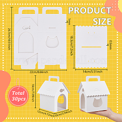 紙製の犬小屋  小道具の装飾のふりをする  ホワイト  100x120x180mm&nbsp;AJEW-WH0696-169C