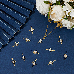 12шт латунные подвески с микропаве и кубическим цирконием&nbsp;KK-HY0003-84