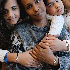 3шт. набор из 3 браслетов в форме сердца из нержавеющей стали 430 JB724A