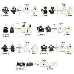 70шт 14 стиля хэллоуин подвески из сплава эмали&nbsp;ENAM-CJ0002-18