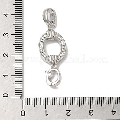 Реечное покрытие латунь микро паве прозрачный кубический цирконий складные застежки&nbsp;KK-A222-09P