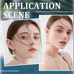 600 шт. 4 шт. латунных штифта с плоской головкой и штифт с ушком&nbsp;KK-SC0005-23