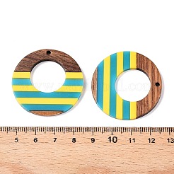 Pendentifs en résine époxy et bois de noyer&nbsp;RESI-N039-121U