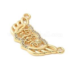 Laiton micro pavé clair zircone cubique liens&nbsp;KK-D357-03I-G