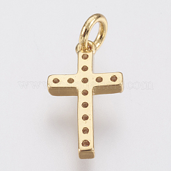 Colgante micropavé cubic zirconia de latón&nbsp;ZIRC-F083-008G-RS