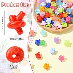 200 шт. 2 вида непрозрачных и матовых прозрачных акриловых бусин&nbsp;SACR-YW0002-11