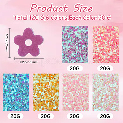 120 г двухцветных пластиковых пайеток PVC-CP0001-02C