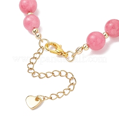 Браслеты из круглых бусин из натурального халцедона для женщин&nbsp;BJEW-JB12551