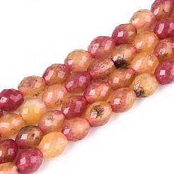 Природные окрашенные белого нефрита нитей бисера G-T142-89F