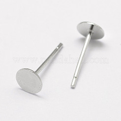Anlaufschutz rhodiniert 925 Sterling Silber Ohrstecker&nbsp;STER-P032-15-5mm