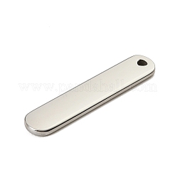 304ステンレスペンダント  楕円形のチャーム  艶出し  ステンレス鋼色  37.5x8x2mm  穴：1.8mm&nbsp;SA-E001-09P