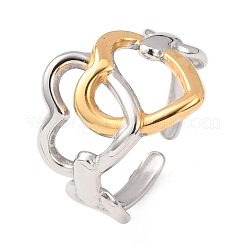 Anelli polsini aperti in acciaio inossidabile 304 per donna&nbsp;RJEW-K321-01D