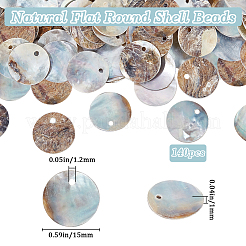 140 шт. подвески из окрашенной натуральной ракушки акойя&nbsp;BSHE-BBC0001-07C