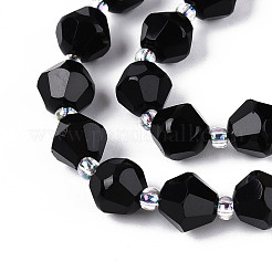 Натуральные бусины из черного оникса (окрашенные и нагретые) G-T144-23A-04