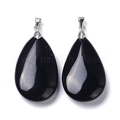 Природные подвески обсидиана&nbsp;G-D084-01P-B05
