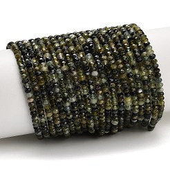 Бусы из натурального зеленого турмалина G-G302-B01-3x2mm