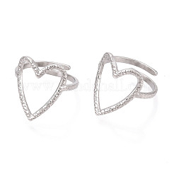 Кольцо-манжета в форме сердца из нержавеющей стали марки 304&nbsp;RJEW-N038-123P
