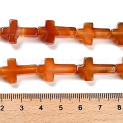 Fili di perline di agata rossa naturale (tinti e riscaldati).&nbsp;G-I337-A02-01