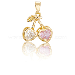 10шт латунные подвески из кубического циркония с микро-паве&nbsp;KK-BBC0019-45