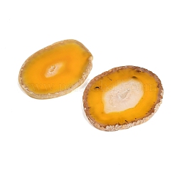 Cabochons en tranches d'agate naturelle teintées et chauffées&nbsp;GG-CBAAF67-01D