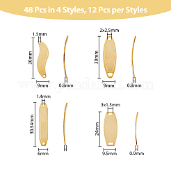 48 шт. 4 стиля 201 подвески-соединители из нержавеющей стали STAS-DC0014-18