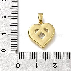 Латунные микропаве прозрачные подвески с фианитом&nbsp;LS-ZIRC-I070-069G