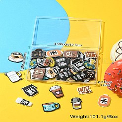 40 Stück 20 Stile Kaffee-Stil PVC-Cabochons&nbsp;KY-CJ0002-02