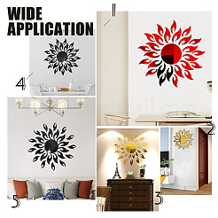 Наклейки на стены из акриловых зеркал с подсолнухом&nbsp;DIY-CN0001-18E