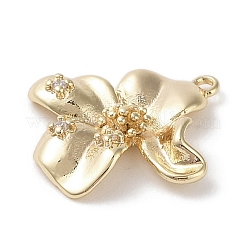 Латунные микропаве прозрачные подвески с фианитом KK-G491-23G