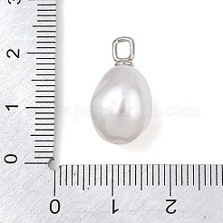 Pendenti in ottone e plastica ABS con perle finte&nbsp;PL-CBAFE9C-08