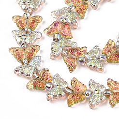 Стеклянные бусины с гальваническим покрытием &nbsp;EGLA-N012-04L