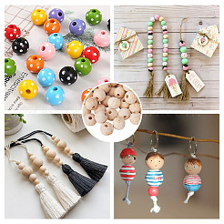 80 шт. 8 стиля необработанные европейские бусины из натурального дерева&nbsp;WOOD-CW0001-04