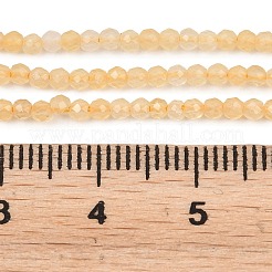 Chapelets de perles en jade topaze naturelle&nbsp;G-L662-A01-2mm
