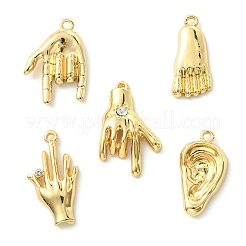 30шт 5 стиля подвески из сплава со стразами&nbsp;FIND-CJ0002-42