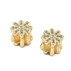 Латунные микро проложить Цирконий Европейский бисером KK-Q006-41G-01