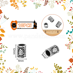 10 шт. европейские бусины из нержавеющей стали 304 FIND-UN0003-86