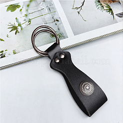 2 Stück flacher runder mittelalterlicher Gürtelanhänger aus PU-Leder&nbsp;AJEW-CL0002-87B