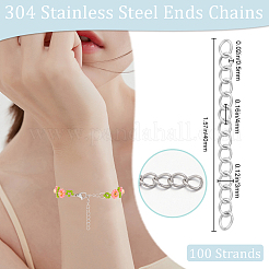 100 прядь удлинитель цепи из нержавеющей стали 304&nbsp;STAS-BBC0005-51B