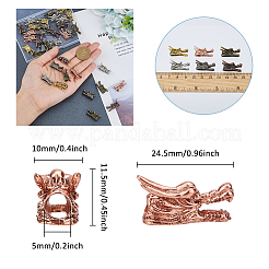 36 шт. 6 цвета тибетский стиль сплав европейские бусины PALLOY-FH0008-74