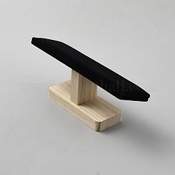 Présentoirs à bracelets en bois avec tapis en velours&nbsp;BDIS-WH20004-001A