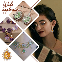 18шт 9 цвета стеклянные подвески&nbsp;FIND-PH0022-22