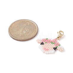 Ткацкий станок ручной работы с узором из бисера&nbsp;HJEW-MZ00016-02