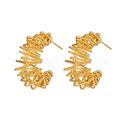 Серьги-гвоздики из нержавеющей стали 304 с полой С-образной формой&nbsp;VV9259