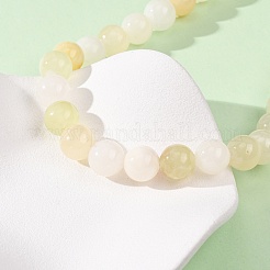 Colliers de perles rondes en jade vert naturel teint de 12 mm&nbsp;GG-CBAA808-04P-E