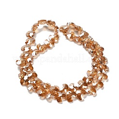 Стеклянные бусины с гальваническим покрытием  EGLA-P066-03A-PL01