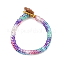 Pendentifs en cordon de polyester tressé dégradé tissé à la main&nbsp;HJEW-F026-01E