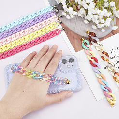 8 шт. 8 стиля акриловой цепочки для брелоков своими руками&nbsp;HJEW-PH0001-11